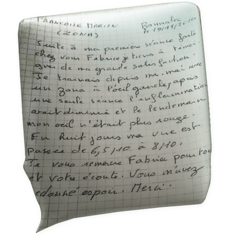 Clic pour agrandir témoignage zona oeil occulaire françoise Marion Bannalec